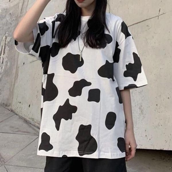 cow camouflage print women's t-shirt harajuku loose short-sleeved women's t-shirt retro ins clothing vetement femme graphic top, White
cow camouflage print women's t-shirt harajuku loose short-sleeved women's t-shirt retro ins clothing vetement femme graphic top, White