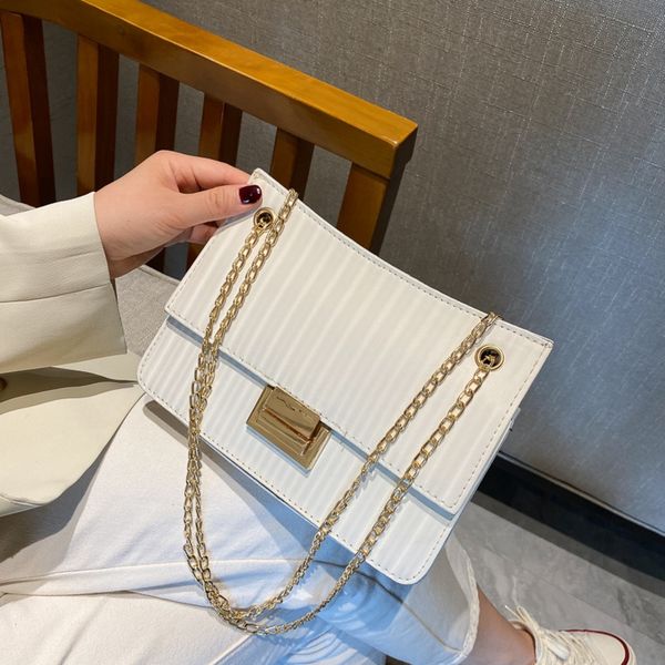 иностранный стиль леди 2020 новой мода лето универсальной цепи небольшой площадь одного плеча небольшого квадратного мешок чистой красная те