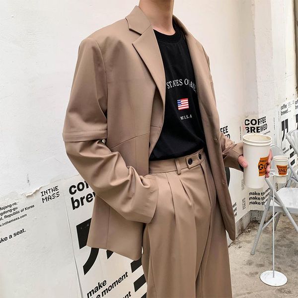 2020 summer new korean version of the loose harajuku trend student business casual sleeves detachable blazer1, White;black
2020 summer new korean version of the loose harajuku trend student business casual sleeves detachable blazer1, White;black