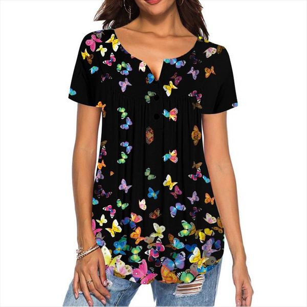 s 5xl plus size shirts womens new summer butterfly printed button t shirt streetwear loose short sleeve t shirts black, White
s 5xl plus size shirts womens new summer butterfly printed button t shirt streetwear loose short sleeve t shirts black, White