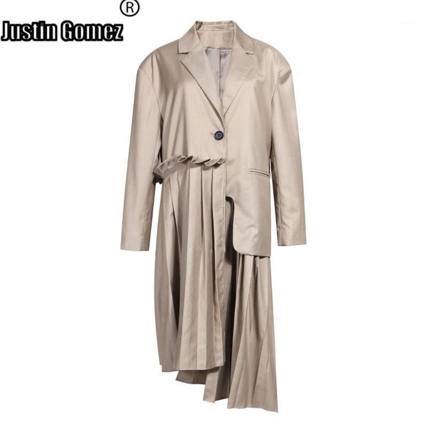 irregular single-breasted pleated autumn trench coat office ladies work winter coat women high fashion classic business trench1, Tan;black
irregular single-breasted pleated autumn trench coat office ladies work winter coat women high fashion classic business trench1, Tan;black