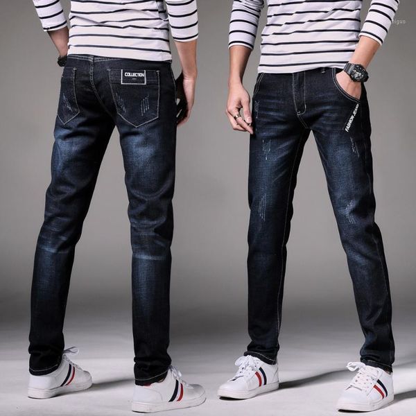 men jeans fashion elastic straight slim pure color pants 2019 spring summer casual skinny ripped jeans plus size1, Blue
men jeans fashion elastic straight slim pure color pants 2019 spring summer casual skinny ripped jeans plus size1, Blue