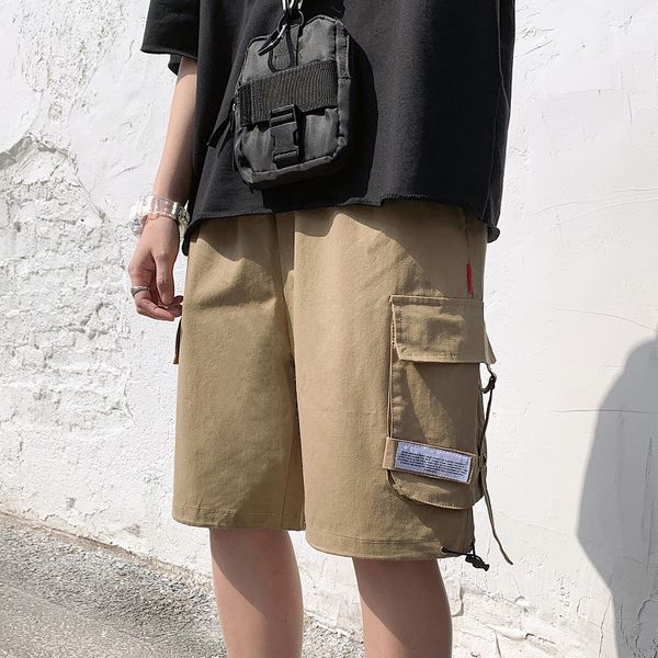 tooling shorts men's trendy summer student straight capris bf drop casual wide leg pants, White;black
tooling shorts men's trendy summer student straight capris bf drop casual wide leg pants, White;black
