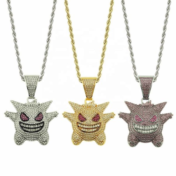 wholesale fashion crystal rhinestone ghost necklace fashion 3d hiphop pendant, Silver
wholesale fashion crystal rhinestone ghost necklace fashion 3d hiphop pendant, Silver