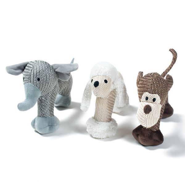 linen monkey bite-resistant linen plush pet sounding toy linen training bite dog toy