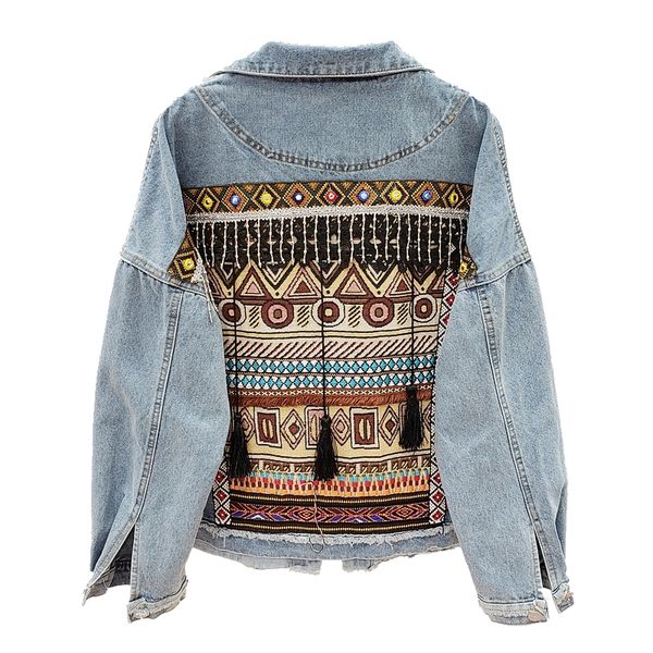 vintage jeans jacket coat women tassel embroidery flowers denim coat loose long sleeve short bohemia denim jacket female outwear 201017, Black;brown
vintage jeans jacket coat women tassel embroidery flowers denim coat loose long sleeve short bohemia denim jacket female outwear 201017, Black;brown