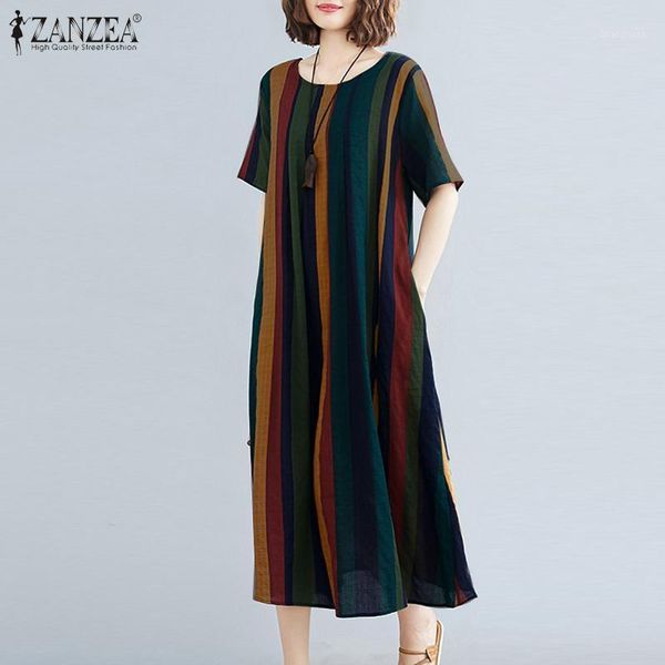 2020 summer striped party sundress zanzea casual o neck midi dress women short sleeve vintage vestidos female robe kaftan s 5xl1, Black;gray
2020 summer striped party sundress zanzea casual o neck midi dress women short sleeve vintage vestidos female robe kaftan s 5xl1, Black;gray