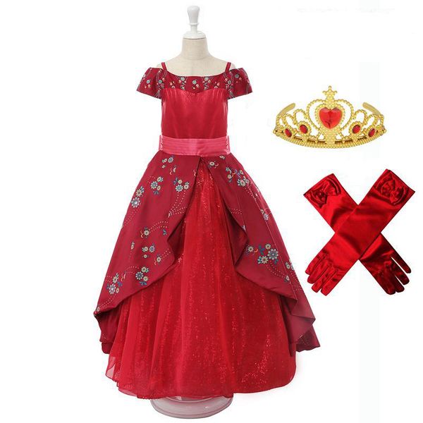 girl's dresses girls fancy elena of avalor costume sash belted novelty festival princess dress-up kids halloween cosplay outfits, Red;yellow
girl's dresses girls fancy elena of avalor costume sash belted novelty festival princess dress-up kids halloween cosplay outfits, Red;yellow