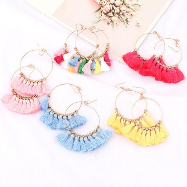stud fashion copper big circle tassel creative earrings bohemian for women round jewelry gift, Golden;silver
stud fashion copper big circle tassel creative earrings bohemian for women round jewelry gift, Golden;silver
