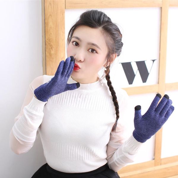 five fingers gloves stretchy mens work winter for bicycle mountain warm screen sense soft women 2021, Blue;gray
five fingers gloves stretchy mens work winter for bicycle mountain warm screen sense soft women 2021, Blue;gray