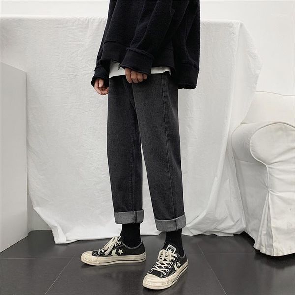 autumn and winter washed black jeans fashion korean style loose all-match pants fashion brand retro straight pants men1, White;black
autumn and winter washed black jeans fashion korean style loose all-match pants fashion brand retro straight pants men1, White;black