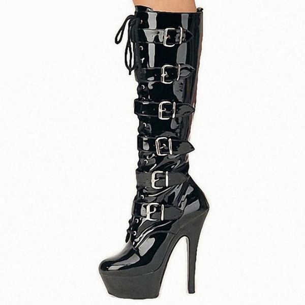 boots ribetrini girl punk cool buckle party platform shoes mid calf women solid lace up boots1, Black
boots ribetrini girl punk cool buckle party platform shoes mid calf women solid lace up boots1, Black