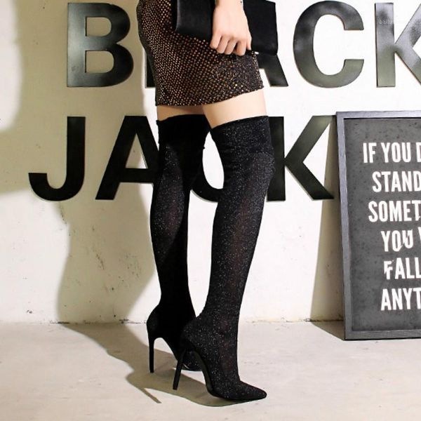 ltarta club thin pedicure thin heeled super high heels pointed liang pian bu hose over-the-knee boots ds-125-11, Black
ltarta club thin pedicure thin heeled super high heels pointed liang pian bu hose over-the-knee boots ds-125-11, Black