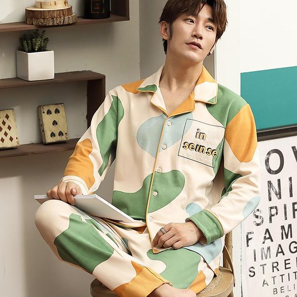 100% cotton printed pijama for men 2 pieces lounge sleepwear pyjamas autumn home clothes man pure cotton pajamas set, Black;brown
100% cotton printed pijama for men 2 pieces lounge sleepwear pyjamas autumn home clothes man pure cotton pajamas set, Black;brown