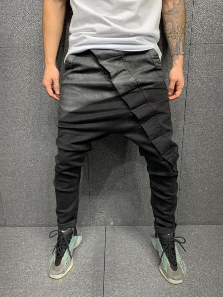 men's jeans gray simetry baggy streetwear denim, Blue