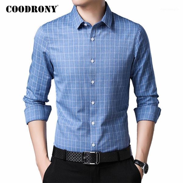 men's casual shirts coodrony brand classic plaid long sleeve shirt men clothes spring autumn business mens social chemise homme c60391, White;black
men's casual shirts coodrony brand classic plaid long sleeve shirt men clothes spring autumn business mens social chemise homme c60391, White;black