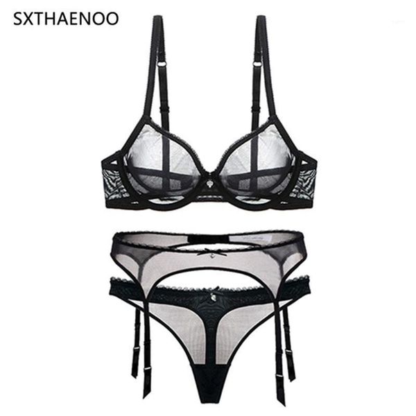 sxth aenoo lace mesh bra set with garter belt lingerie soft cup bralette panty see through sleepwear for women1, Red;black
sxth aenoo lace mesh bra set with garter belt lingerie soft cup bralette panty see through sleepwear for women1, Red;black