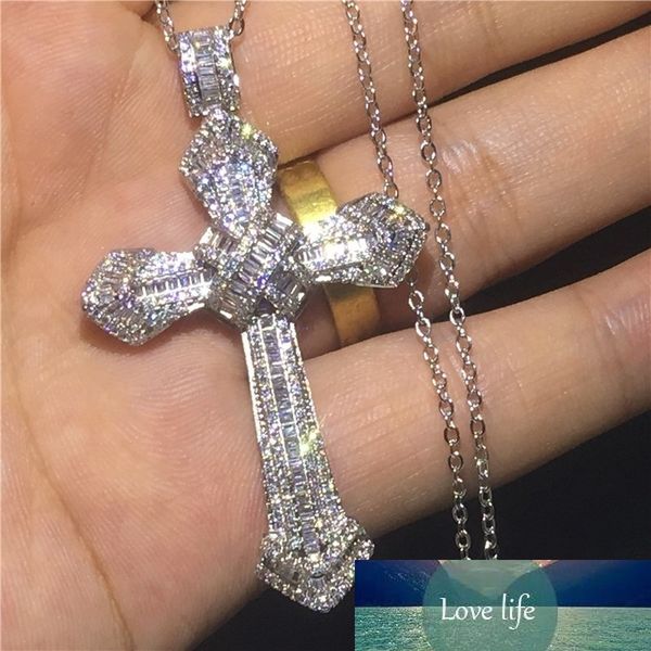 luxury big cross pendants zircon wedding pendant with necklace for women and men party jewelry, Silver
luxury big cross pendants zircon wedding pendant with necklace for women and men party jewelry, Silver