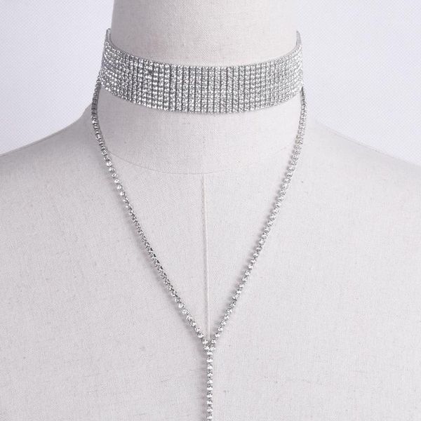 howaway new fashion jewelry crystal stone multiple layers choker necklace nice party gift for women girl1, Golden;silver
howaway new fashion jewelry crystal stone multiple layers choker necklace nice party gift for women girl1, Golden;silver