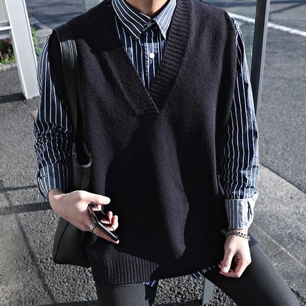 sweater vest men v-neck sleeveless solid simple all-match leisure mens knitted vests 2xl oversize chic preppy style daily new, Black;white
sweater vest men v-neck sleeveless solid simple all-match leisure mens knitted vests 2xl oversize chic preppy style daily new, Black;white