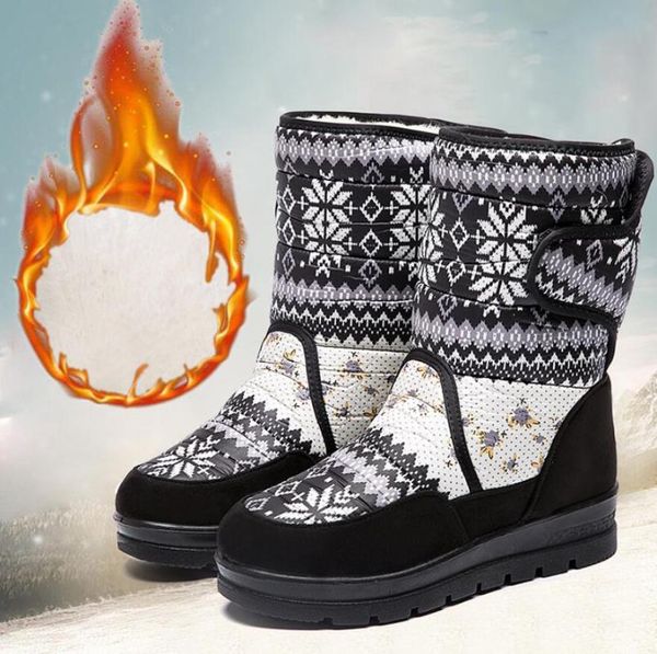 women printing snow boots antiskid plus velvet warm winter boots women shoes christmas fashion style waterproof, Black
women printing snow boots antiskid plus velvet warm winter boots women shoes christmas fashion style waterproof, Black
