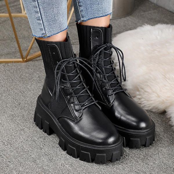 boots autumn ankle for women platform lace up punk motorcycle matte solid black botas de mujer
boots autumn ankle for women platform lace up punk motorcycle matte solid black botas de mujer