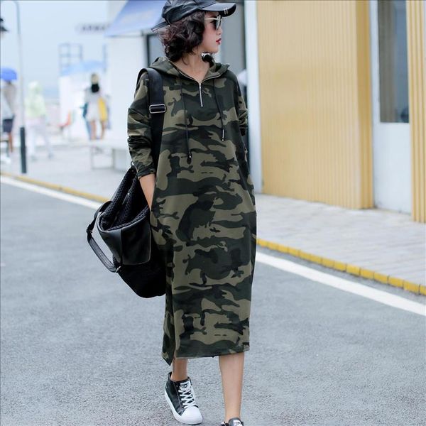 autumn basic hooded dress sweatshirts women korean fashion camouflage hoodies new long outwear plus size split casual pullovers, Black;gray
autumn basic hooded dress sweatshirts women korean fashion camouflage hoodies new long outwear plus size split casual pullovers, Black;gray