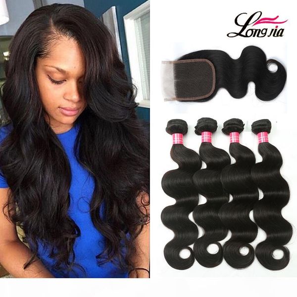 8a unprocessed brazilian body wave 3 bundles with 4x4 lace closure deals brazilain virgin hair body wave with closure human hair extension, Black
8a unprocessed brazilian body wave 3 bundles with 4x4 lace closure deals brazilain virgin hair body wave with closure human hair extension, Black