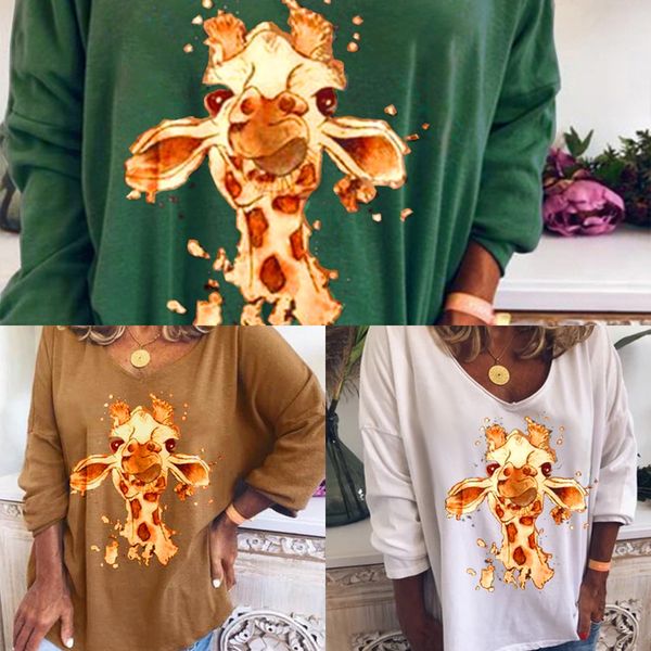 2020 autumn new long-sleeved t-shirt coat t-shirt printed animal pattern printed large size for women ujblq, White
2020 autumn new long-sleeved t-shirt coat t-shirt printed animal pattern printed large size for women ujblq, White