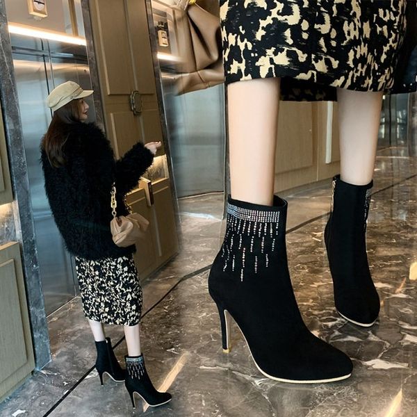 size 2021 plus 34-48 female crystal sock boots ten inches high heels purple stiletto yellow neon green ankle peach shoes 2drf, Black
size 2021 plus 34-48 female crystal sock boots ten inches high heels purple stiletto yellow neon green ankle peach shoes 2drf, Black