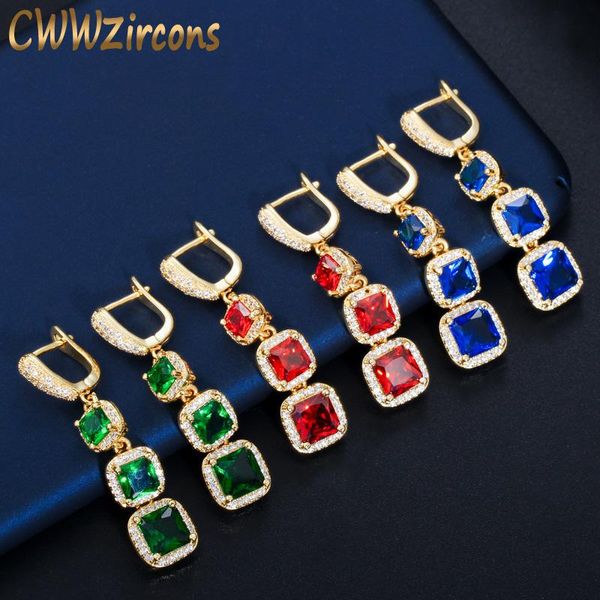 dangle & chandelier cwwzircons classic yellow gold color square cubic zirconia women long dangling drop earring with blue green red crystal, Silver
dangle & chandelier cwwzircons classic yellow gold color square cubic zirconia women long dangling drop earring with blue green red crystal, Silver