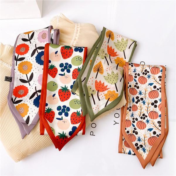 scarves long skinny silk neck scarf women floral print hair band bag lady collar tie 2021 design foulard headband, Blue;gray
scarves long skinny silk neck scarf women floral print hair band bag lady collar tie 2021 design foulard headband, Blue;gray
