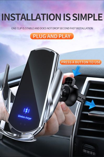 15w magnetic qi wireless car charger infrared sensor automatic fast charging phone holder for samsung s20 s10
15w magnetic qi wireless car charger infrared sensor automatic fast charging phone holder for samsung s20 s10