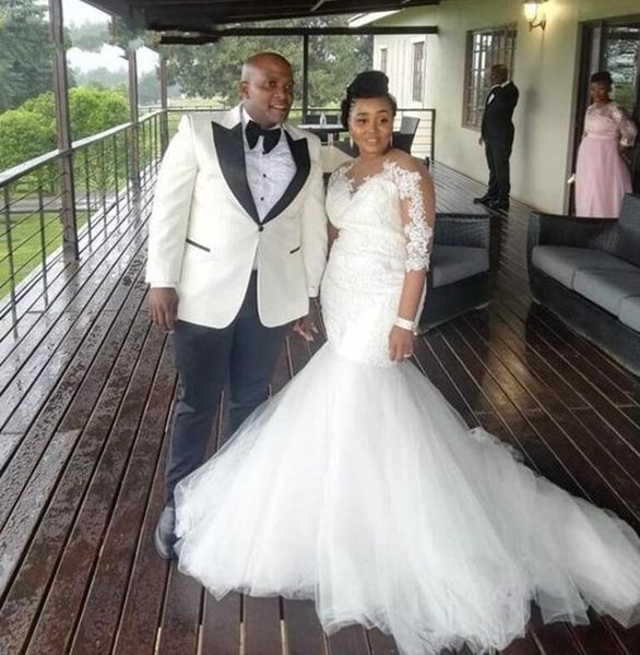plus size south african wedding dresses 2020 mermaid long sleeve lace church wedding dress trumpet tulle bridal gowns o neck robes de soirée, White
plus size south african wedding dresses 2020 mermaid long sleeve lace church wedding dress trumpet tulle bridal gowns o neck robes de soirée, White