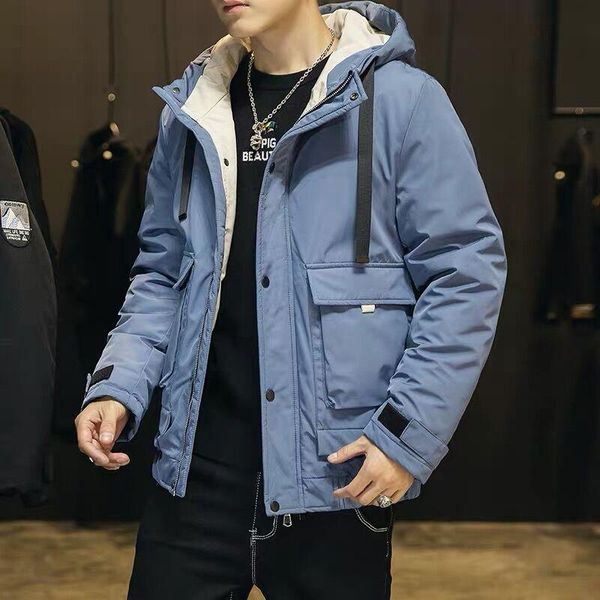 men's down & parkas winter korean trend hooded cotton jacket thicken simple pure color casual all-match plus size loose men, Black
men's down & parkas winter korean trend hooded cotton jacket thicken simple pure color casual all-match plus size loose men, Black