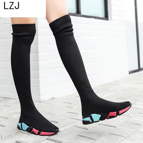 lzj elastic over the knee boots women socks black boots long thigh high slim knitting sneakers platform shoes1
lzj elastic over the knee boots women socks black boots long thigh high slim knitting sneakers platform shoes1