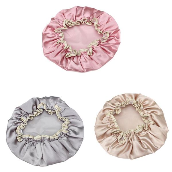 1 piece new lovely thick women shower satin hats colorful bath shower caps hair cover double waterproof bathing cap wholesale
1 piece new lovely thick women shower satin hats colorful bath shower caps hair cover double waterproof bathing cap wholesale
