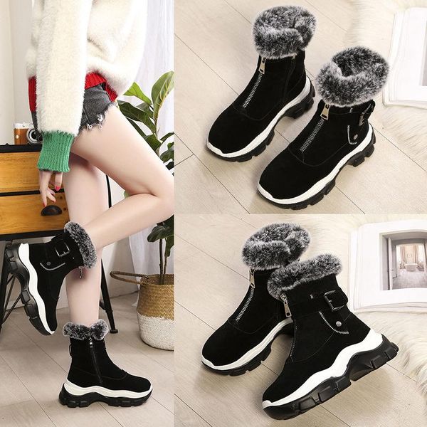 snow boots women winter plus velvet cotton shoes to keep warm thick-soled cotton boots thick side zipper mid-tube women, Black
snow boots women winter plus velvet cotton shoes to keep warm thick-soled cotton boots thick side zipper mid-tube women, Black