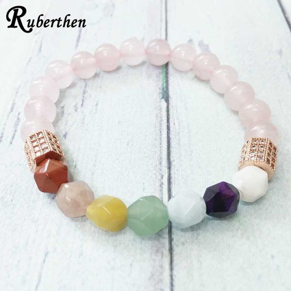ruberthen fashion design women`s 7 chakra bracelet natural rose quart z diamon d cut bracelet wedding birthday gift jewelry, Black
ruberthen fashion design women`s 7 chakra bracelet natural rose quart z diamon d cut bracelet wedding birthday gift jewelry, Black