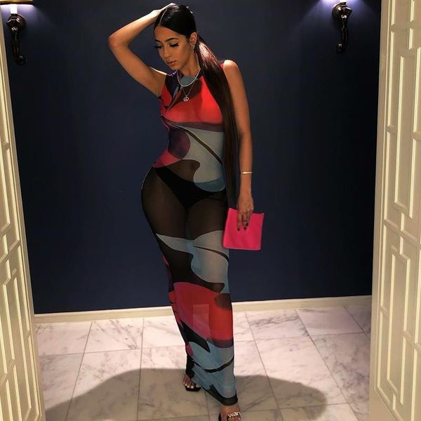 мода sexy sheer сетки see through ситцевое платье без рукавов maxi long drresses o шеи высокого эластичный платья партии для женщин, Black;gray
мода sexy sheer сетки see through ситцевое платье без рукавов maxi long drresses o шеи высокого эластичный платья партии для женщин, Black;gray