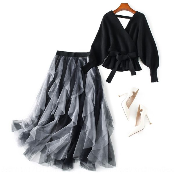 european suit dress dressfashion suit skirt new v-neck flounced waist knitted sweater mesh dress two-piece set z192 fug7e, Gray
european suit dress dressfashion suit skirt new v-neck flounced waist knitted sweater mesh dress two-piece set z192 fug7e, Gray