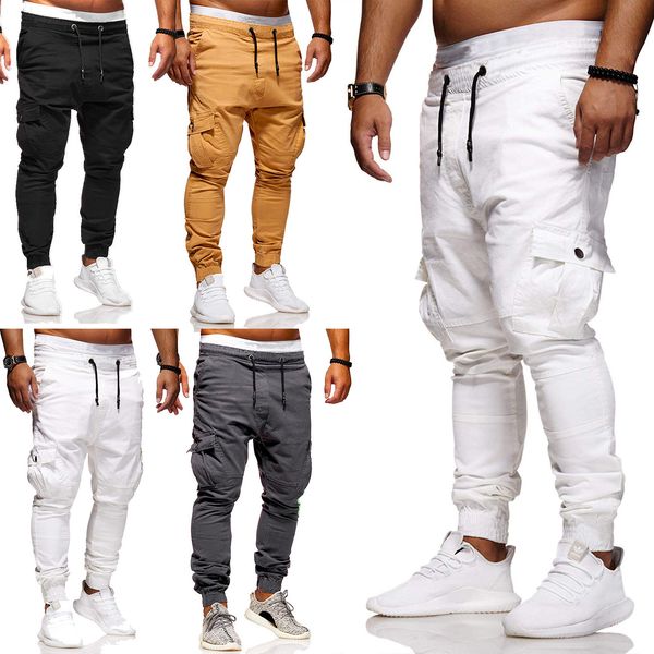 2020 men's multi-pocket tether elastic sports jogging harem white black yellow plus size casual slim mens bottoms pants
2020 men's multi-pocket tether elastic sports jogging harem white black yellow plus size casual slim mens bottoms pants