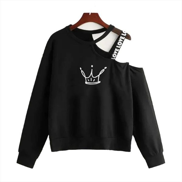 ladies crop fluffy sweatshirt women off shoulder strap crop long sleeves skew collar cartoon print anime clothes black white
ladies crop fluffy sweatshirt women off shoulder strap crop long sleeves skew collar cartoon print anime clothes black white