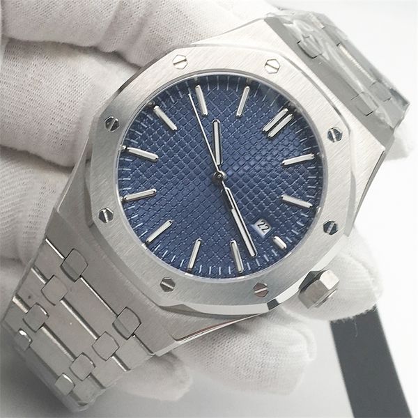 luxury men's leisure business watch 42mm blue dial, mechanical automatic waterproof wire drawing 316 stainless steel watch strap, Slivery;brown
luxury men's leisure business watch 42mm blue dial, mechanical automatic waterproof wire drawing 316 stainless steel watch strap, Slivery;brown