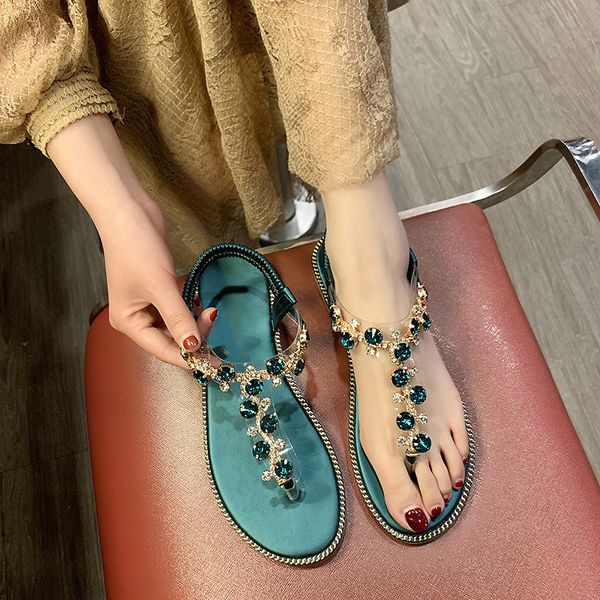woman bohemia sandals female rhinestone flats ladies flip flops women elastic band fashion shoes women's beach summer footwear, Black
woman bohemia sandals female rhinestone flats ladies flip flops women elastic band fashion shoes women's beach summer footwear, Black