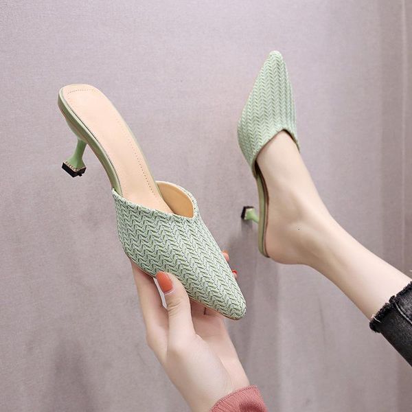 women shoes 2020 spring new high-heeled slim heel pointed baotou woman sandal versatile lazy half
women shoes 2020 spring new high-heeled slim heel pointed baotou woman sandal versatile lazy half