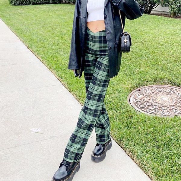 autumn new fashion plaid print slim casual straight-leg pants trousers, Black;white
autumn new fashion plaid print slim casual straight-leg pants trousers, Black;white