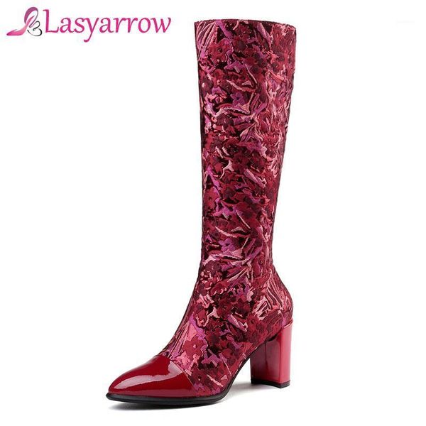 lasyarrow patent leather pointed toe half boots printing satin mid calf boots thick high heels knight sapatos mujer women1, Black
lasyarrow patent leather pointed toe half boots printing satin mid calf boots thick high heels knight sapatos mujer women1, Black