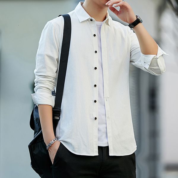 autumn 2020 new jacket trend korean long sleeve slim solid color pointed collar casual shirt men's top, White;black
autumn 2020 new jacket trend korean long sleeve slim solid color pointed collar casual shirt men's top, White;black