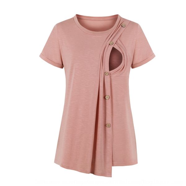 2020 new short sleeve stitching pregnant women's breastfeeding t-shirt button button 33abh, White
2020 new short sleeve stitching pregnant women's breastfeeding t-shirt button button 33abh, White
